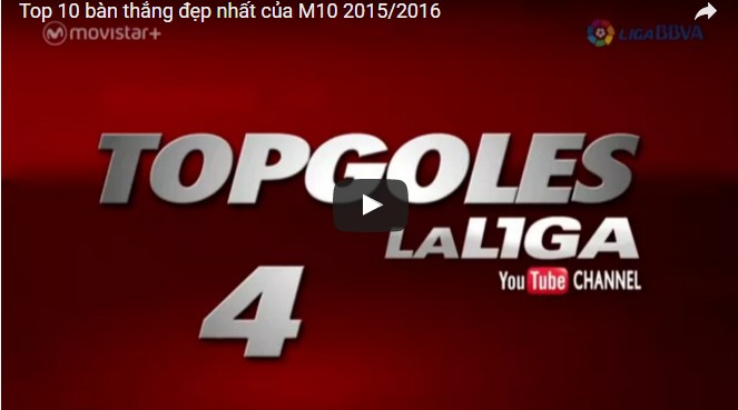 Top 10 bàn thắng đẹp nhất của M10 2015/2016
