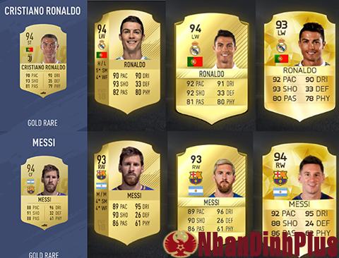 Ronaldo vs Messi lần đầu tiên cùng chỉ số trong trò chơi FIFA
